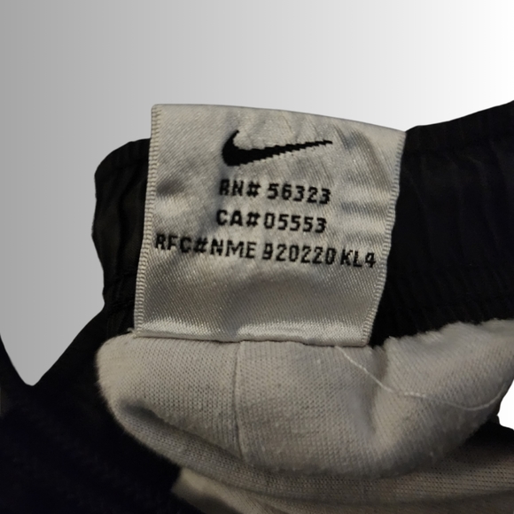 Vintage x 90s Nike Swoosh Embroidered Left Leg Double White Stripe Pant - Picture 6 of 6